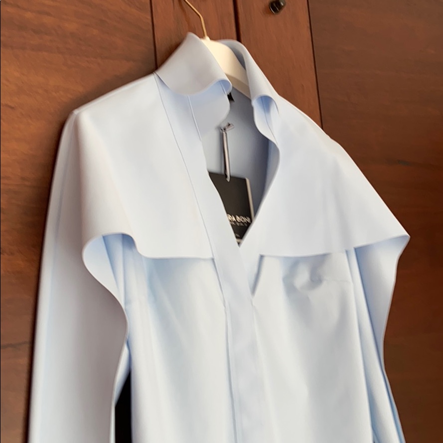 Chiara Boni Light Blue Asymmetrical Shirt